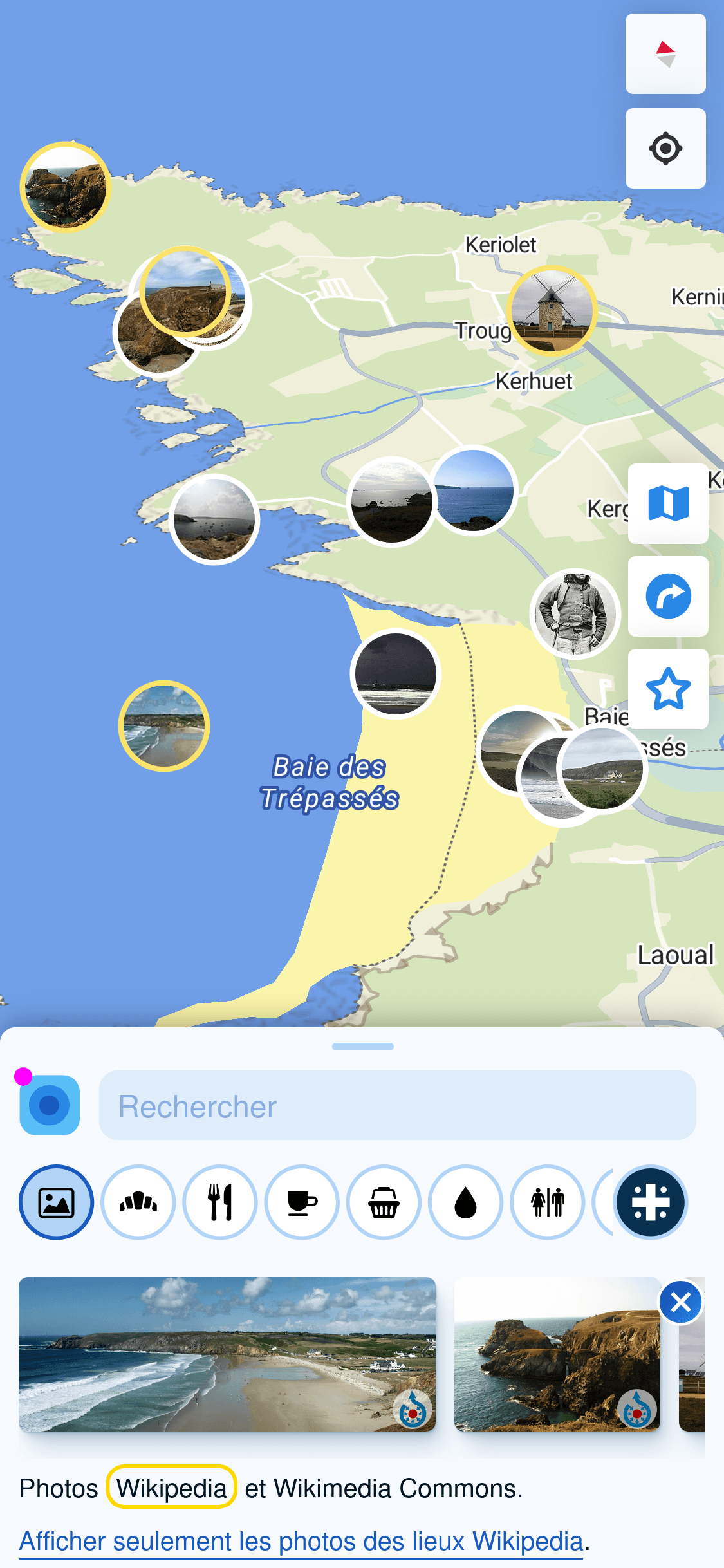 Capture d'écran de l'application cartes.app